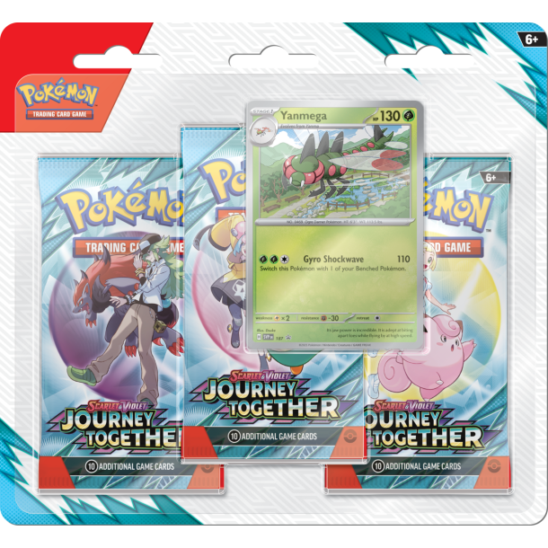 Pokémon Journey Together 3-Pack Blister Pre-order Max 2 p.p. - Pokeca.NL